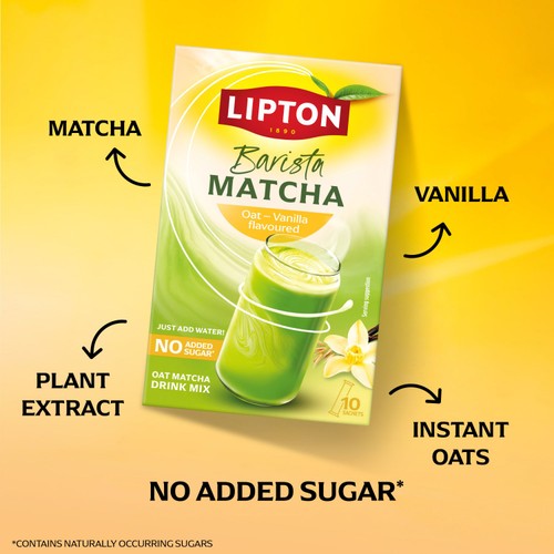 Lipton Barista Vanilla Oat Matcha Latte Sachets