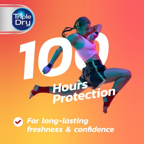 Triple Dry Classic Fragrance-Free Anti-Perspirant Roll On 100-Hours