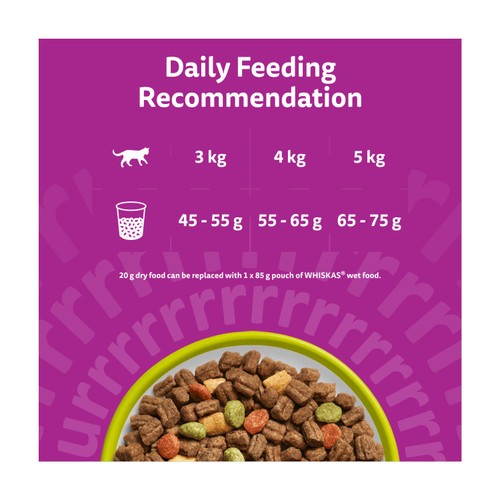 Whiskas 1+ Adult Dry Cat Food with Lamb