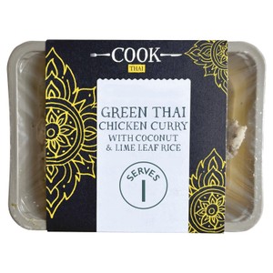 COOK Green Thai Chicken Curry with Coconut & Lime Leaf Rice for 1