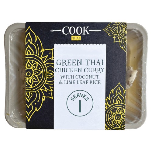 COOK Green Thai Chicken Curry with Coconut & Lime Leaf Rice for 1