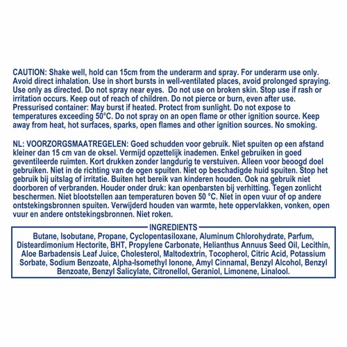 Vaseline Active Fresh Spray Anti-Perspirant Deodorant