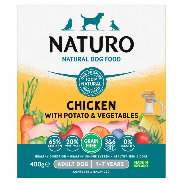 Naturo Grain Free Chicken with Potato & Vegetables Wet Dog Food 400g