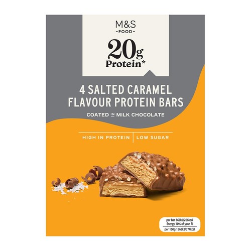 M&S High Protein Salted Caramel Flavour Protein Bars Multipack