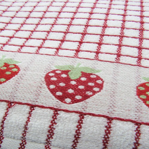 Poli-dri Jacquard Strawberries Tea Towel 