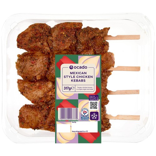 Ocado Mexican Style Chicken Kebabs
