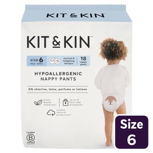 Kit And Kin Size 6 Hypoallergenic Nappy Pants 18 Pack