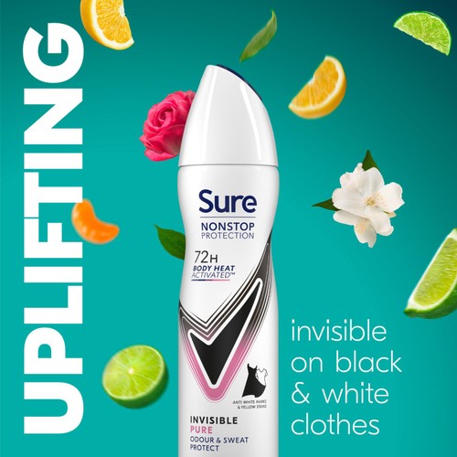 Sure Women 72hr Nonstop Protection Invisible Pure Antiperspirant Deodorant