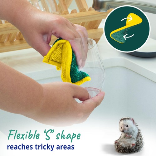 Spontex Flex & Wash Non-Scratch Microfibre Sponge Scourers