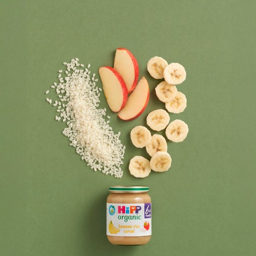 HiPP Organic Banana Rice Cereal Baby Food Jar 4+months