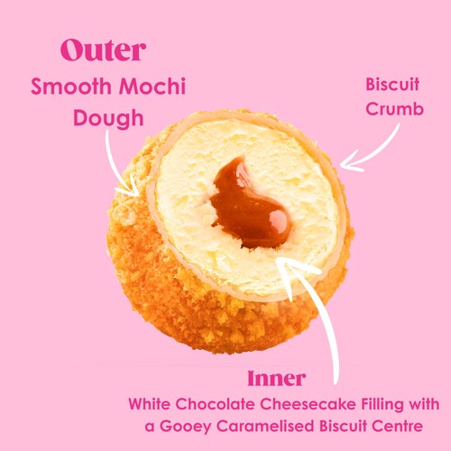 Little Moons Caramelised Biscuit & White Chocolate Mochi Cheesecakes