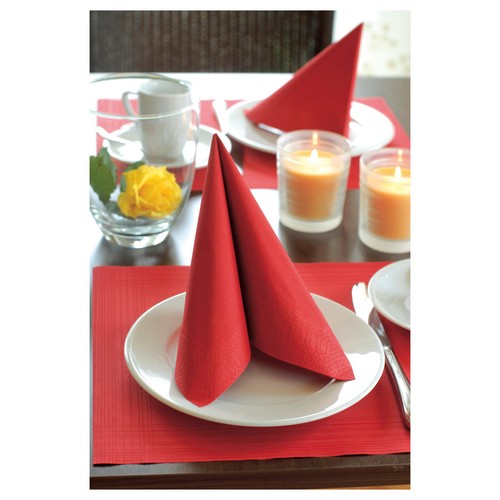 Red Compostable 2 Ply Paper Napkins