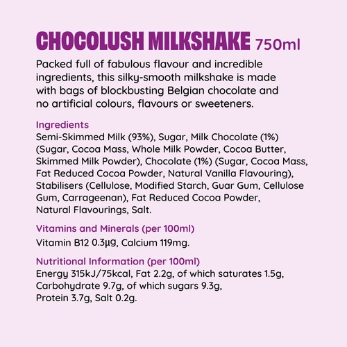 Shaken Udder Chocolush Chocolate Flavoured Milkshake