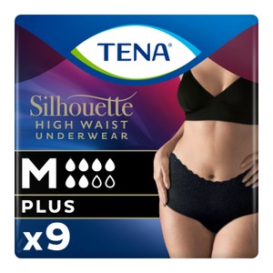 TENA Silhouette Incontinence Pants Black M Pack x9