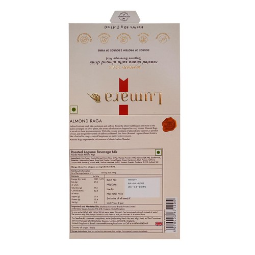 Lumara  Almond Raga roasted chana sattu almond drink