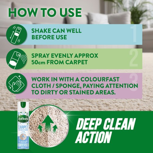 Zoflora Linen Fresh Carpet Fresh & Care Foam