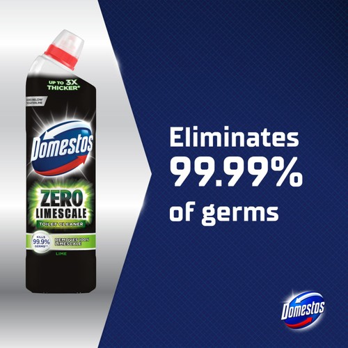 Domestos Zero Limescale Toilet Cleaner Lime 