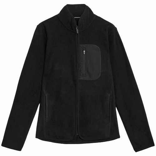 M&S Goodmove Womens Funnel Neck Fleece Jacket, 8, Black