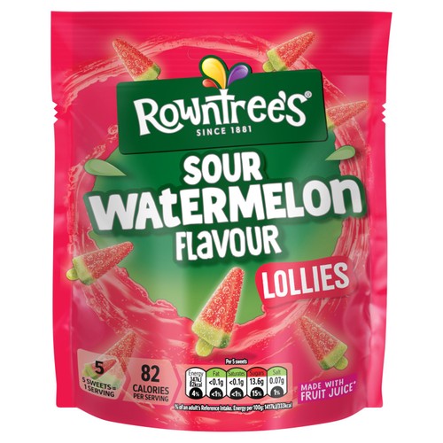 Rowntree's Sour Watermelon Lollies Pouch