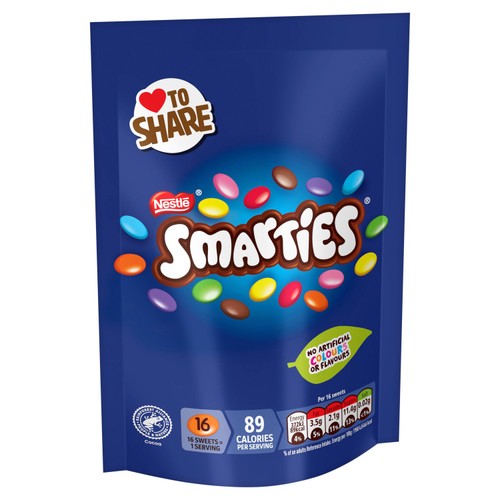 Smarties Milk Chocolate Sweets Sharing Bag