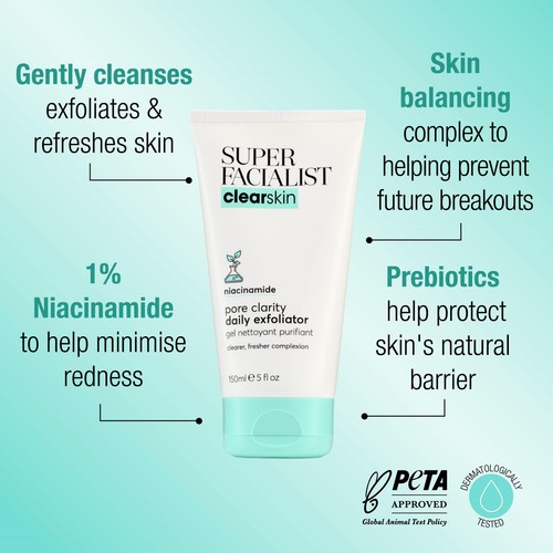 Super Facialist Clear Skin Pore Clarity Daily Exfoliator
