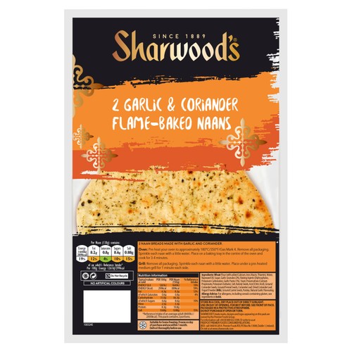 Sharwood's Garlic & Coriander Naan Breads