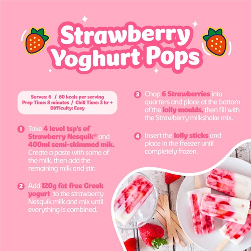 Nesquik Strawberry Milkshake Tub
