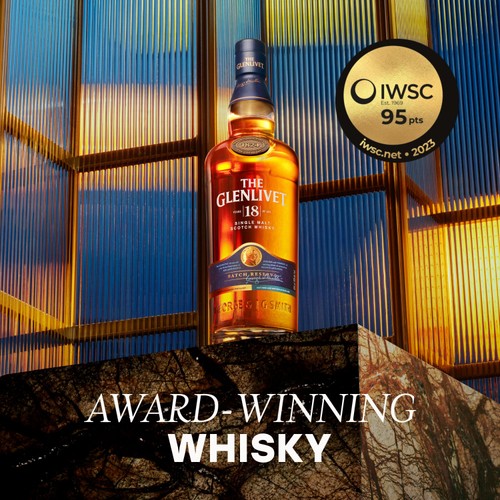 The Glenlivet 18 Year Old Single Malt Scotch Whisky With Giftbox