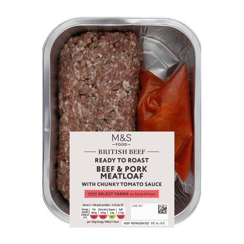 M&S Select Farms British Beef Meatloaf with Chunky Tomato Sauce