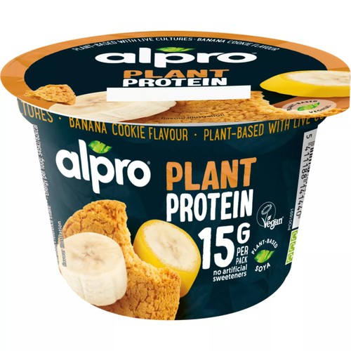 Alpro Plant Based High Protein Banana Biscuit Yoghurt Alternative