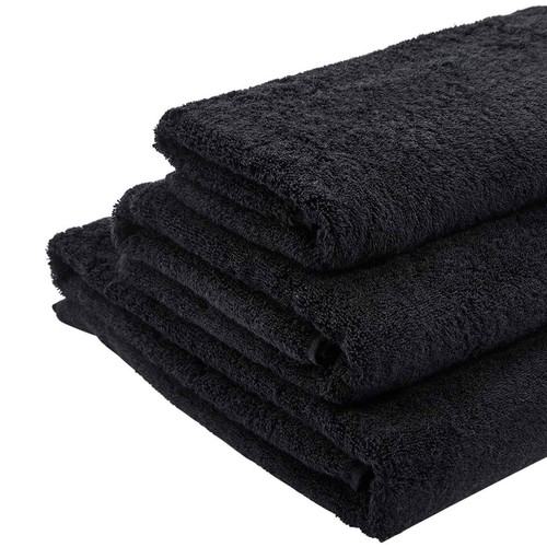 M&S Pure Cotton Blanket Stitch Bath Sheet, Black Mix