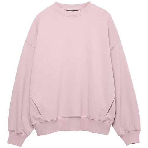 M&S Womens Cotton Rich Oversized Sweatshirt, Size 18, Mallow Ocado