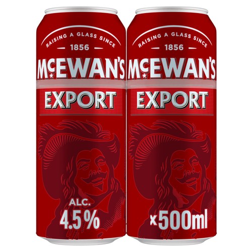 McEwan&rsquo;s Export Premium Ale Beer Cans, 4 x 500ml