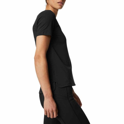 M&S Goodmove Womens Scoop Neck Fitted T-Shirt, 10, Black
