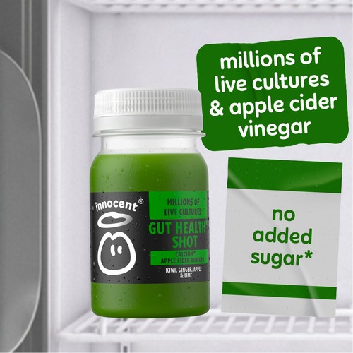 Innocent Gut Health,  Kiwi, Ginger, Apple & Lime Shot