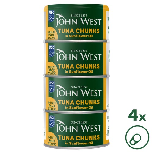John West Tuna Chunks in Sunflower Oil MSC