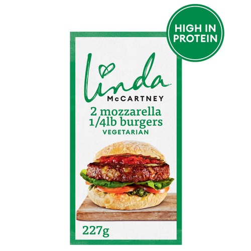 Linda McCartney 2 Mozzarella Burgers Frozen