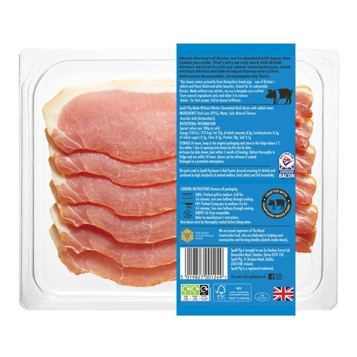 Spoiltpig British Made Without Nitrites Unsmoked Back Bacon