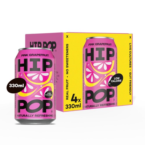 Hip Pop Pink Grapefruit Fizzy Drink
