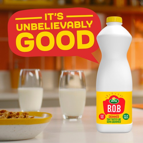 Arla BOB Skimmed Milk that Tastes like Semi-Skimmed