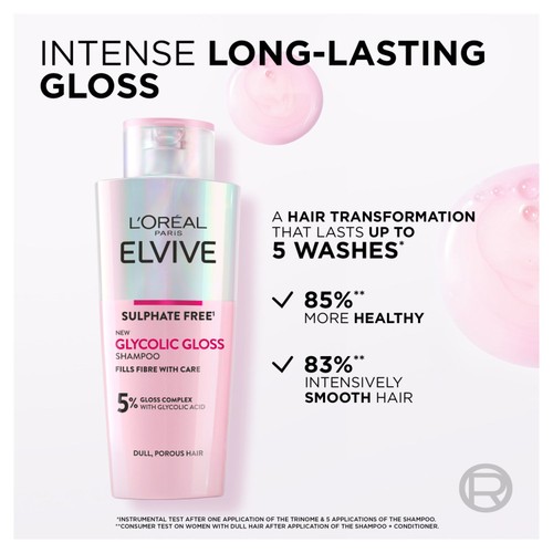 L'Oreal Elvive Glycolic Gloss Shampoo for Dull Porous Hair