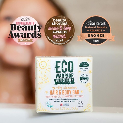Eco Warrior Baby & Child Gently Cleansing Hair & Body Soap Bar 