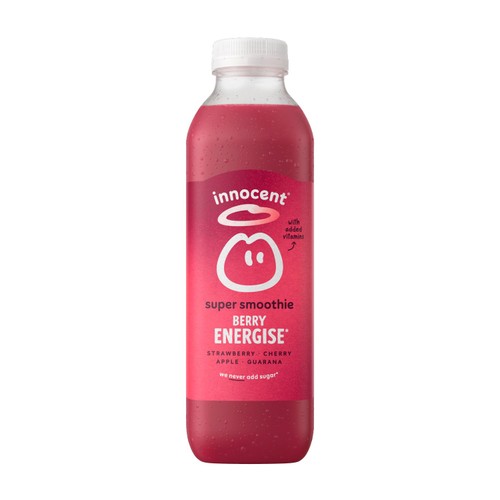 Innocent Berry Energise Super Smoothie, Strawberry & Cherry with Vitamins 