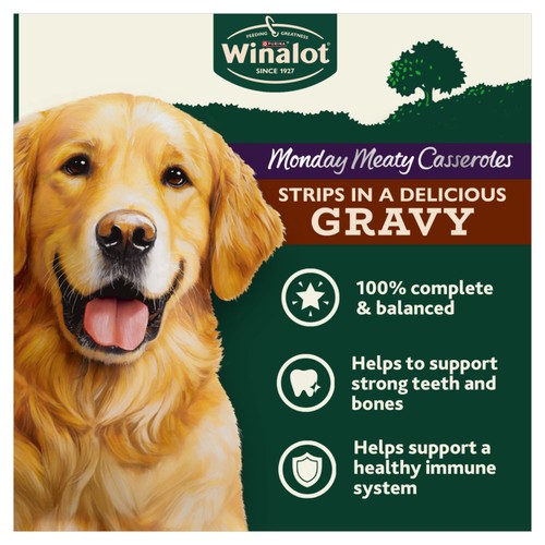 Winalot Monday Meaty Casseroles Chicken, Turkey, Duck in Gravy Wet Dog Food