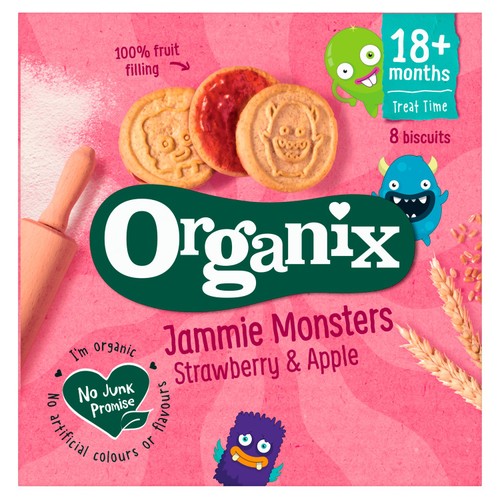 Organix Jammie Monsters Biscuits Toddler Snacks Multipack 18 months+