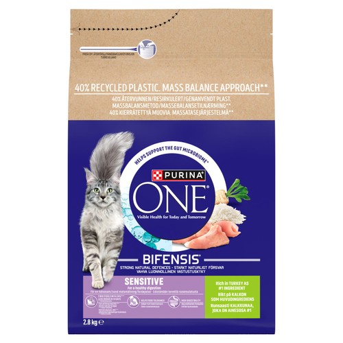 Purina ONE Sensitive Dry Cat Food Turkey and Rice