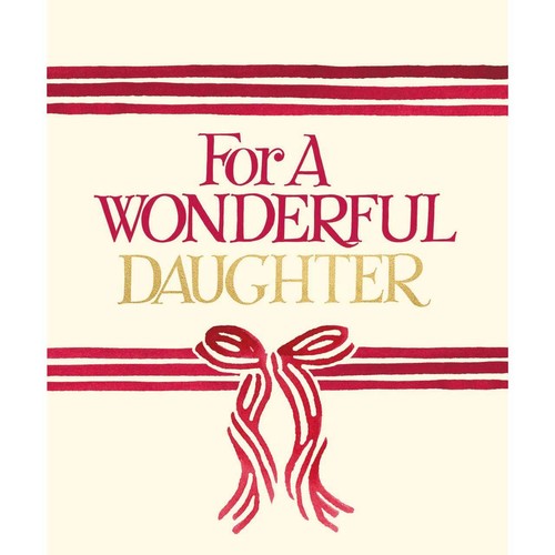 For A Wonderful Daughter Bow Christmas Card