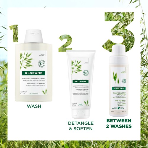 Klorane Eco-Friendly Dry Shampoo with Oat Milk for All Hair Types