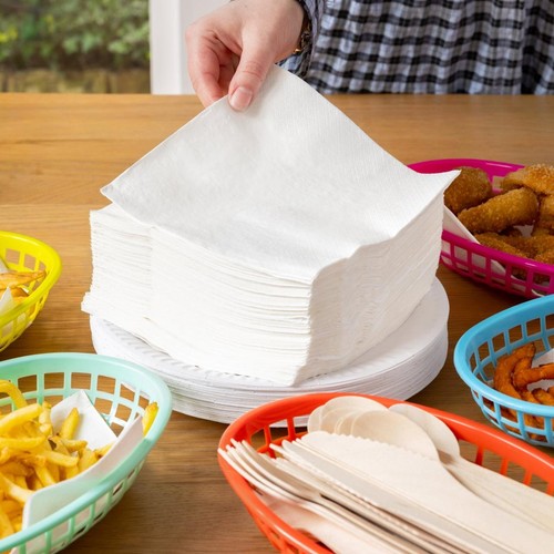 Table Kind Eco Bulk Pack 100 White Paper Napkins 33cm