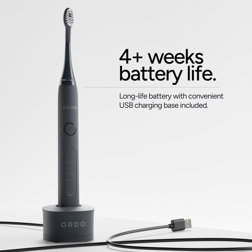 Ordo Sonic+ Toothbrush & Charging Travel Case - Charcoal Grey